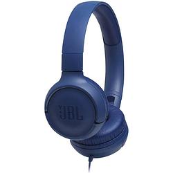 Foto van Jbl tune 500 on ear koptelefoon kabel blauw vouwbaar, headset