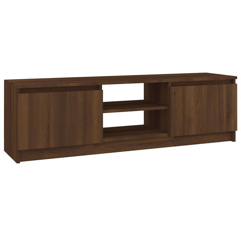 Foto van The living store tv-meubel - trendy - media-kast - 120x30x35.5 cm - bruineiken