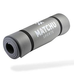 Foto van Matchu sports fitnessmat grijs - grijs - 180 cm - 60 cm