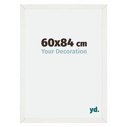 Foto van Fotolijst 60x84cm wit geveegd mdf mura