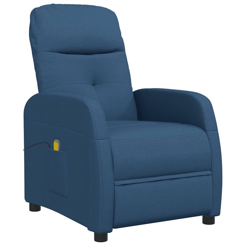 Foto van Vidaxl massagestoel stof blauw