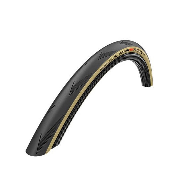 Foto van Schwalbe buitenband pro one tt 28 x 1.00 vouw (25-622) zwart/beige