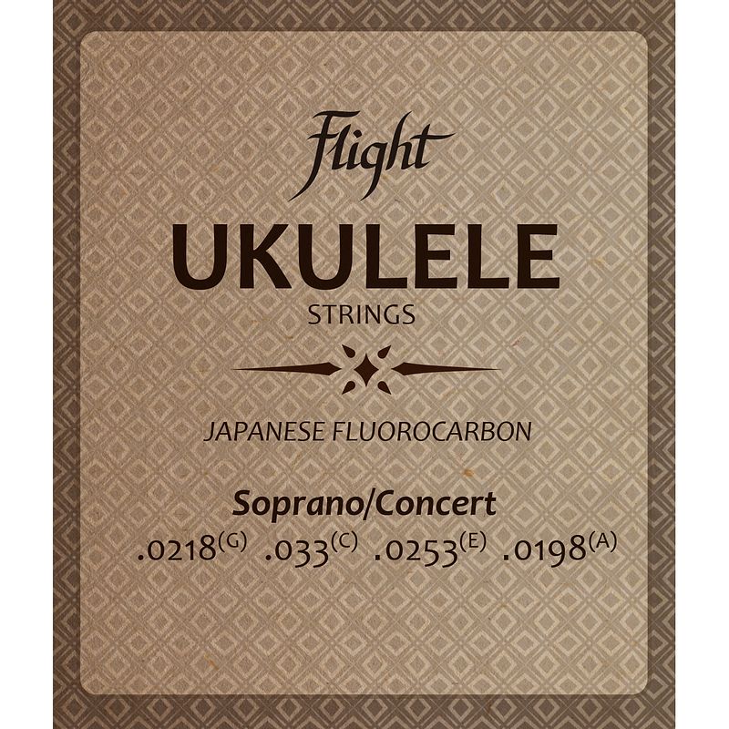 Foto van Flight fussc100 fluorocarbon snarenset voor sopraan en concert ukelele