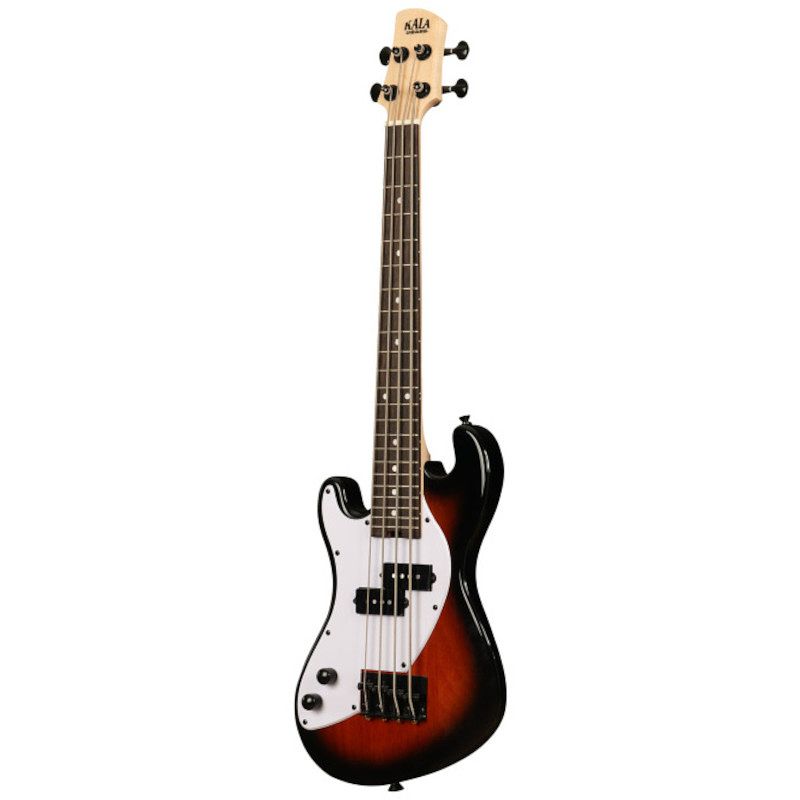 Foto van Kala solid body 4-string fretted u-bass left handed tobacco burst linkshandige elektrische basgitaar met gigbag