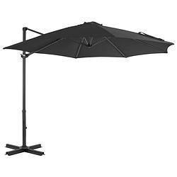 Foto van Vidaxl zweefparasol met aluminium paal 300 cm antraciet