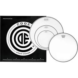 Foto van Code drum heads tpdnaclrr dna rock pack 10-12-16 inch clear tomvellen + 14 inch coated snaredrumvel