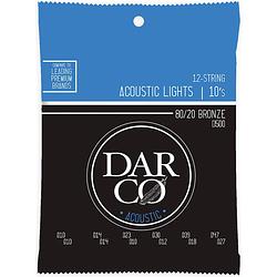 Foto van Darco acoustic d500 12-string lights 80/20 bronze 10-47 snarenset voor 12-snarige westerngitaar