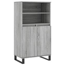 Foto van Vidaxl hoge kast 60x36x110 cm bewerkt hout grijs sonoma eikenkleurig