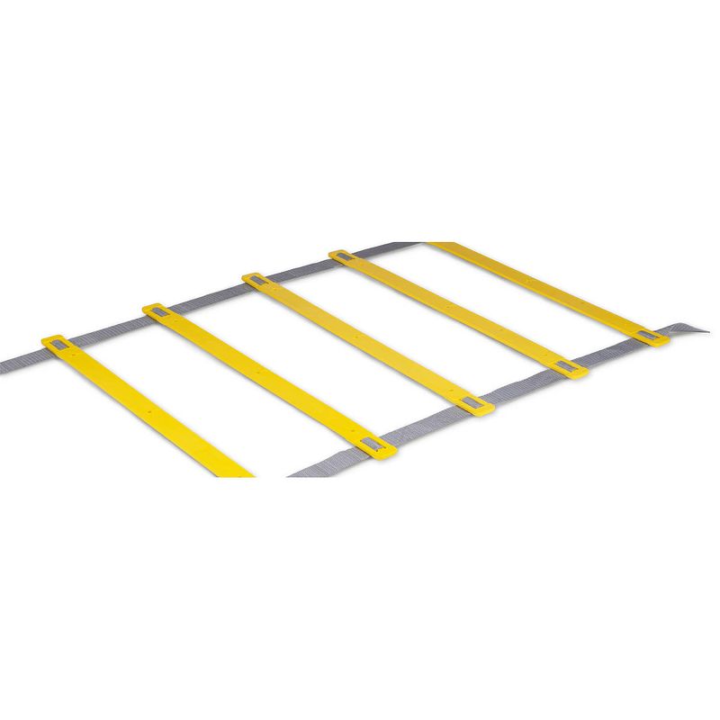 Foto van Umbro loopladder - 4 meter - agility ladder - voetbal trainingsmateriaal - incl. grondpinnen en opbergtas - geel