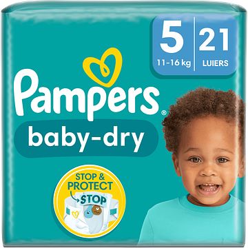 Foto van Pampers babydry maat 5, 21 luiers bij jumbo