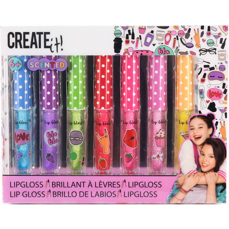 Foto van Lipgloss geurend create it met glitter 7-delig