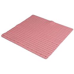 Foto van Urban living badkamer/douche anti slip mat - rubber - voor op de vloer - oud roze - 55 x 55 cm - badmatjes