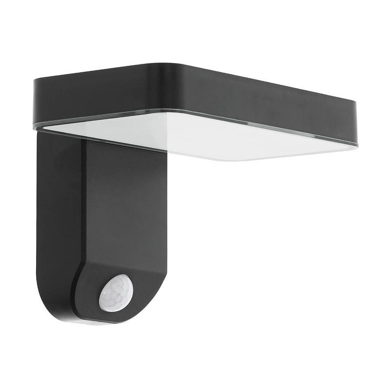 Foto van Eglo pastion wandlamp voor buiten - solar led - ip44 - zwart