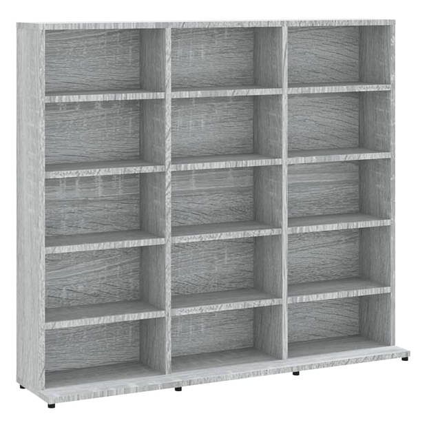 Foto van Vidaxl cd-kast 102x23x89,5 cm bewerkt hout grijs sonoma eikenkleurig