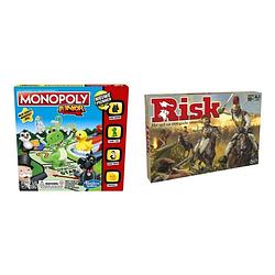 Foto van Spellenbundel - 2 stuks - monopoly junior & risk