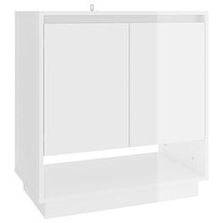 Foto van Vidaxl dressoir 70x41x75 cm spaanplaat hoogglans wit