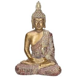 Foto van Goud boeddha beeldje zittend 20 cm - beeldjes