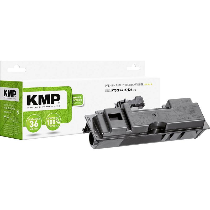 Foto van Kmp toner vervangt kyocera tk-120 compatibel zwart 7200 bladzijden k-t10