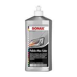 Foto van Sonax poetsmiddel polish&wax color 500 ml grijs