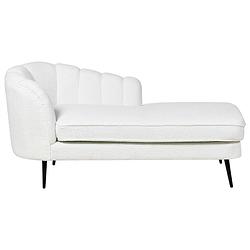 Foto van Beliani allier - chaise longue-wit-bouclé