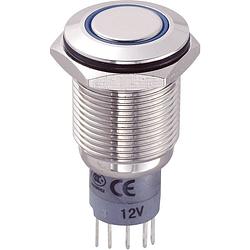 Foto van Tru components 701857 las2gqf-11e/b/12v/n/p vandalismebestendige druktoets 250 v/ac 3 a 1x aan/(aan) moment blauw ip67 1 stuk(s)