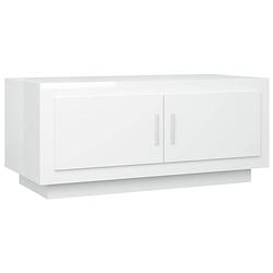 Foto van The living store salontafel trendy - hoogglans wit - 102x50x45 cm