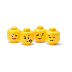 Foto van Lego opbergbox hoofd boy girl silly winky mini set van 4 stuks