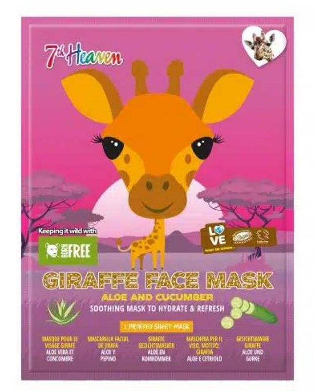 Foto van 7th heaven giraffe face mask aloe & cucumber