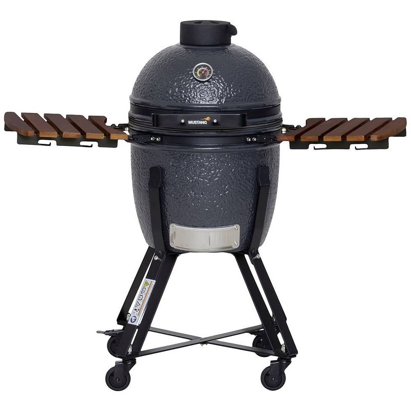 Foto van Mustang grill kamado m barbecue houtskool grilloppervlak (diameter)=380 mm grijs