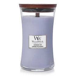 Foto van Woodwick - large hourglass geurkaars - lavender spa - tot 130 branduren