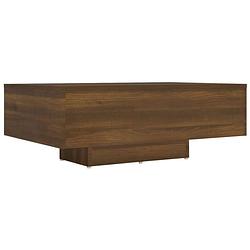 Foto van The living store salontafel modern bruineiken 85x55x31 cm - bewerkt hout