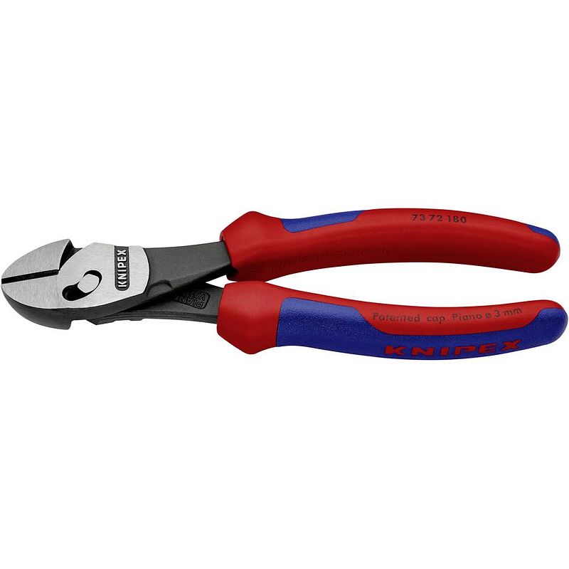 Foto van Knipex twinforce 73 72 180 werkplaats kracht-zijsnijtang met facet 180 mm