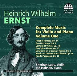 Foto van Heinrich wilhelm ernst: complete music for violin and piano volume 1 - cd (5060113441188)