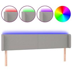 Foto van The living store hoofdbord led-strip - lichtgrijs - 163 x 16 x 78/88 cm