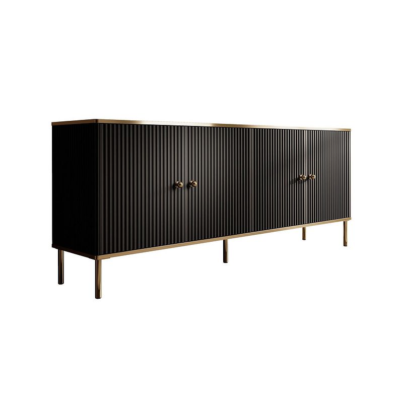 Foto van Meubella dressoir vanty - zwart - 182 cm