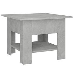 Foto van The living store salontafel trendy - betongrijs - 55 x 55 x 42 cm - spaanplaat