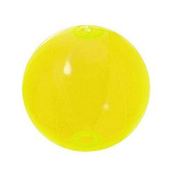 Foto van 3x opblaasbare strandbal neon geel 30 cm - strandballen