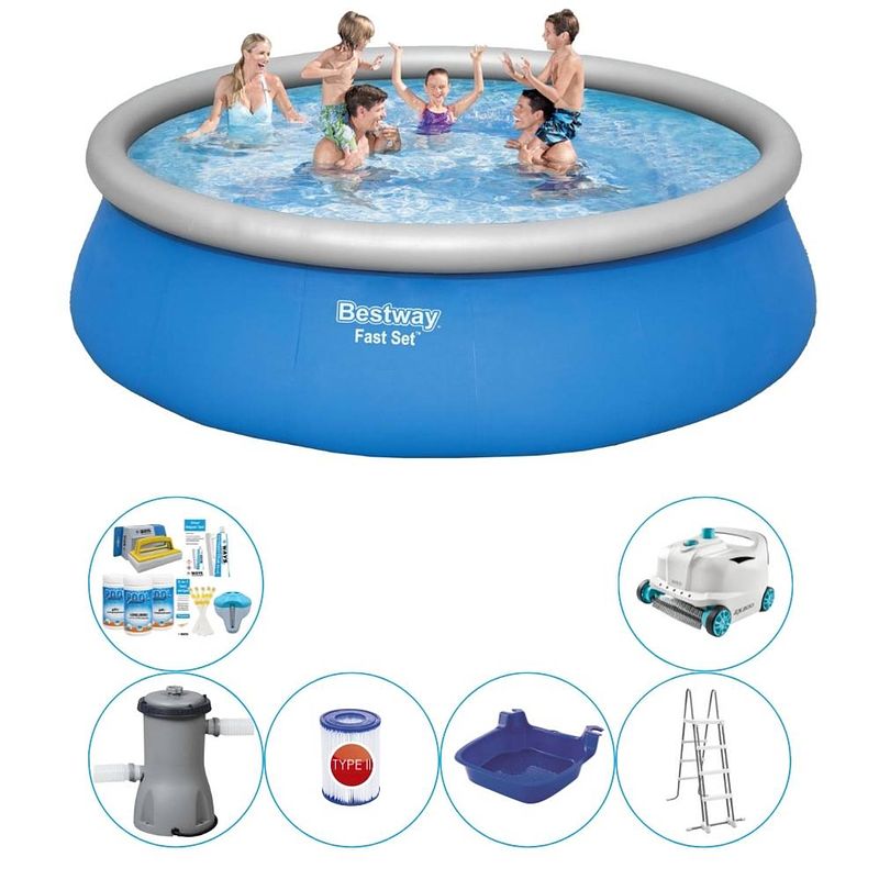 Foto van Bestway fast set rond 457x84 cm - 7-delig - zwembad bundel