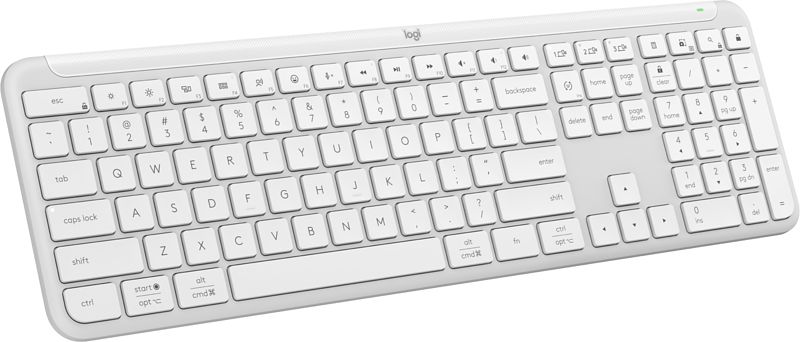 Foto van Logitech signature slim k950 draadloos toetsenbord qwerty wit