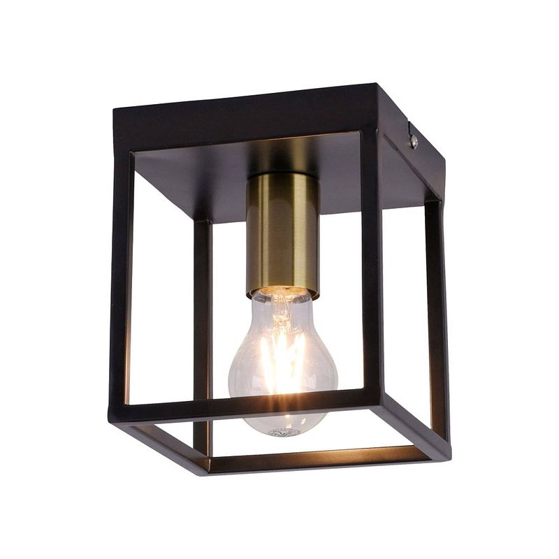 Foto van Lamponline plafondlamp fabio b 15 cm h 20 cm zwart goud