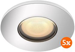 Foto van Philips hue adore badkamerinbouwspot white ambiance 5-pack