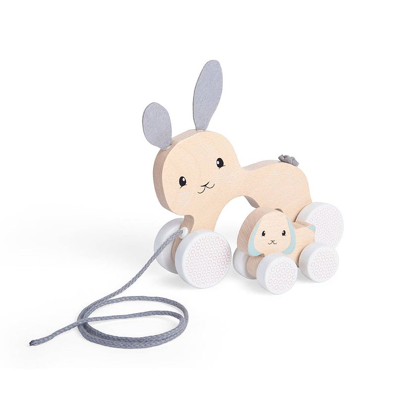 Foto van Bigjigs bunny & baby pull along - fsc 100%