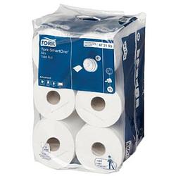 Foto van Tork toiletpapier smartone mini, 2-laags, 111 meter, systeem t9, pak van 12 rollen