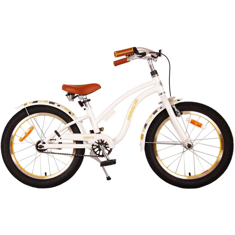 Foto van Volare miracle cruiser kinderfiets - meisjes - 18 inch - wit - prime collection