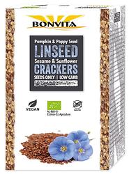 Foto van Bonvita linseed crackers