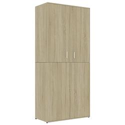 Foto van The living store schoenenkast - sonoma eiken - 80 x 39 x 178 cm - 6 schappen