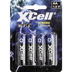 Foto van Xcell xtreme fr6/l91 aa batterij (penlite) lithium 1.5 v 4 stuk(s)