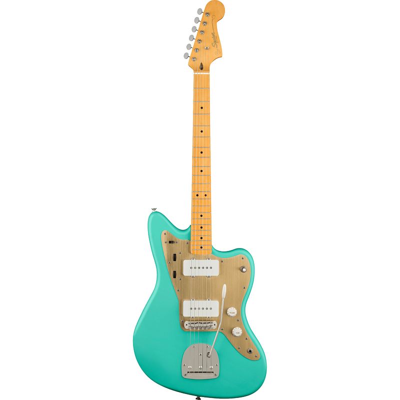 Foto van Squier 40th anniversary jazzmaster vintage edition satin seafoam green elektrische gitaar