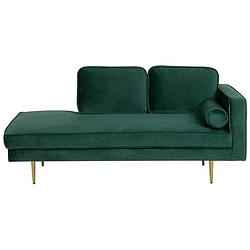 Foto van Beliani miramas - chaise longue-groen-fluweel