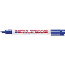 Foto van Edding edding 400 4-400-1-1003 permanent marker blauw watervast: ja